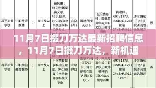 11月7日掇刀万达新机遇来袭，勇者招募，变化成就更好的你！