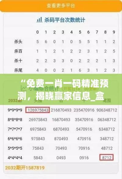 “免费一肖一码精准预测,揭晓赢家信息_盒装版VIW285.06”