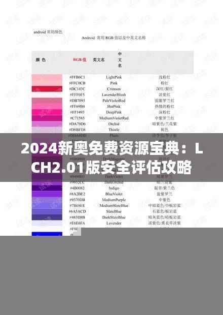 2024新奥免费资源宝典：LCH2.01版安全评估攻略