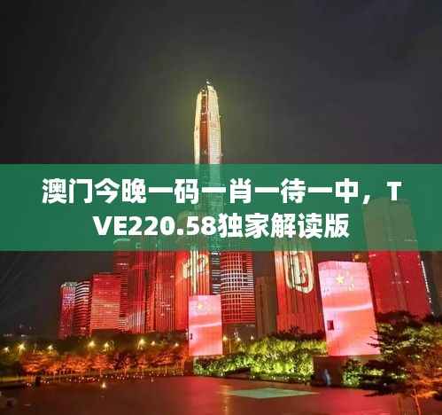 澳门今晚一码一肖一待一中,TVE220.58独家解读版