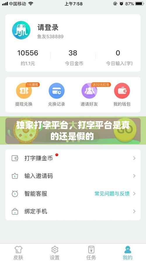 独家打字平台，打字平台是真的还是假的 