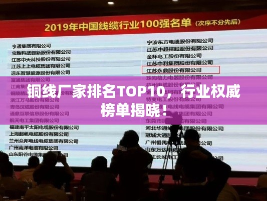 铜线厂家排名TOP10，行业权威榜单揭晓！