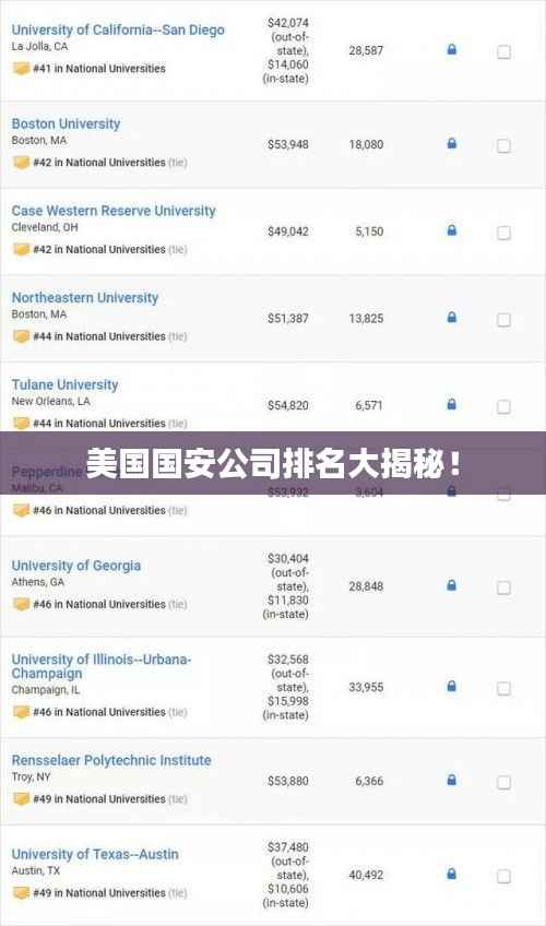 美国国安公司排名大揭秘!